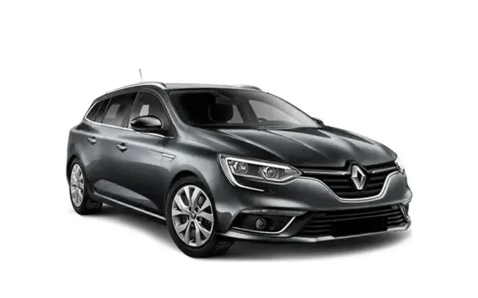 Renault Megane rental car on a white background
