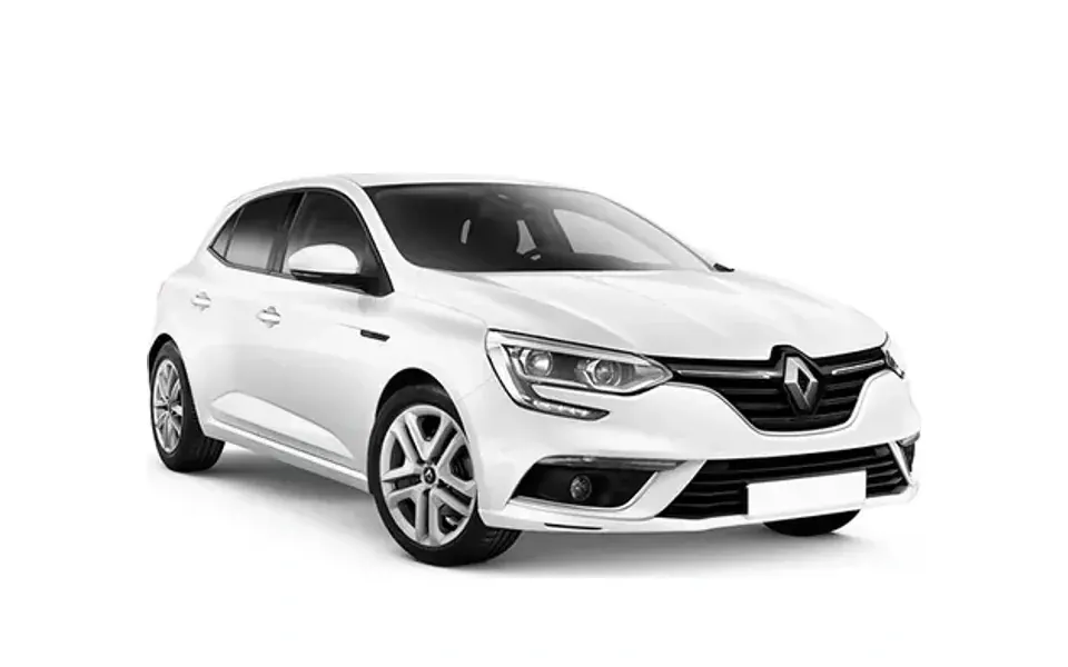 Renault Megane rental car on a white background