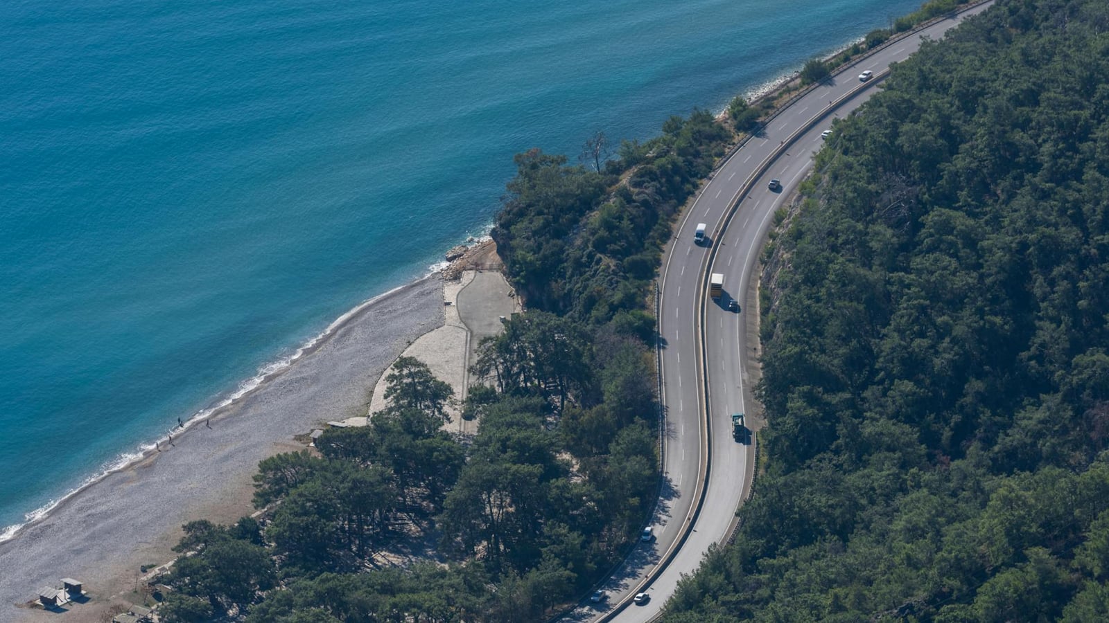 Old bay road from Ulcinj toward Velika Plaža