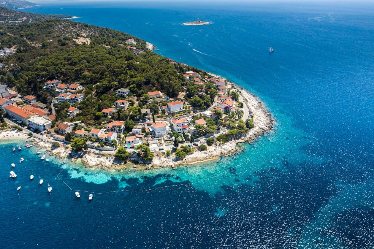 Adriatic coast aerial